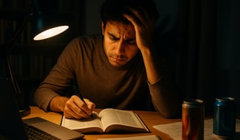 Student studying